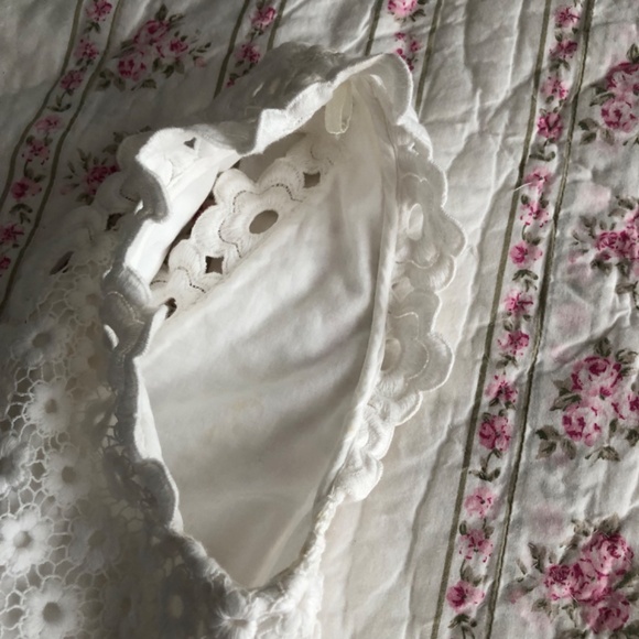 Lilly Pulitzer white cotton crochet like lined dress size 4 - Picture 7 of 8